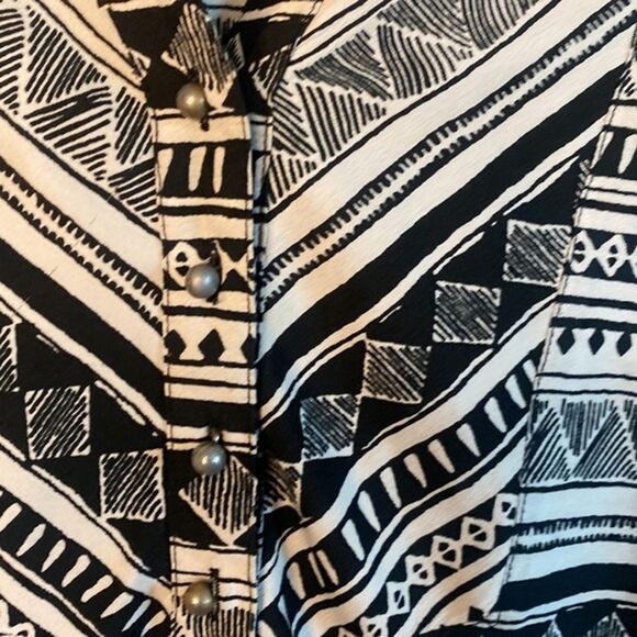 Jolie western dress Boho aztec tribal tank button up 8 women geometric - Picture 2 of 10